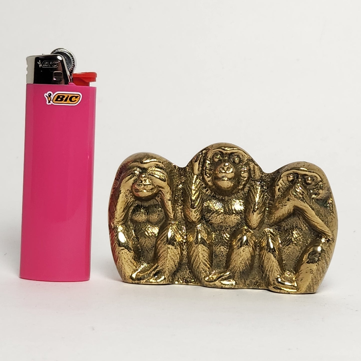 Three Wise Monkeys Brass Figurine