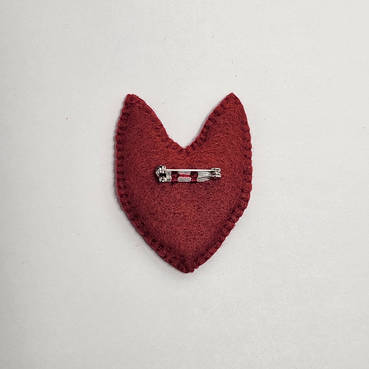 BANGcreated! - Crying Heart Cat Felt Pin 2.5" X 1.75"