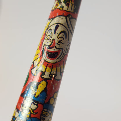 US Metal Toy Manufacturing Company - Tin Lithographed Clown Horn Noisemaker Toy (Red)