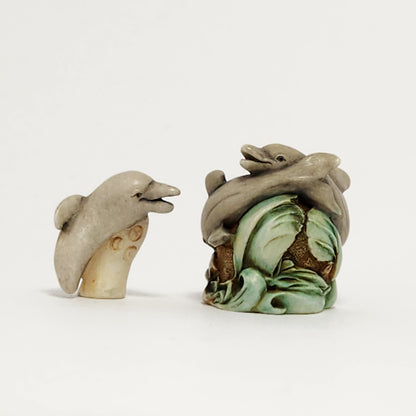 Harmony Kingdom - Sherman Drackett - Merry-Go-Round Dolphin Trinket Box 2000