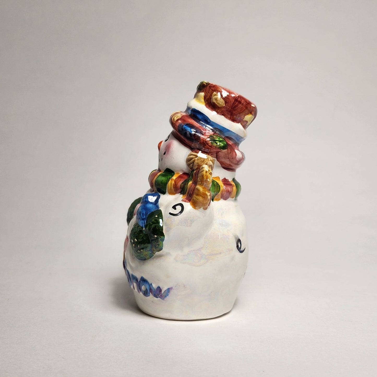 Iridescent Snowman Salt and Pepper Shaker Set