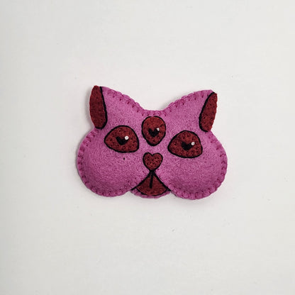 BANGcreated! - Love Cats 1.75" x 2.25" Felt Pin