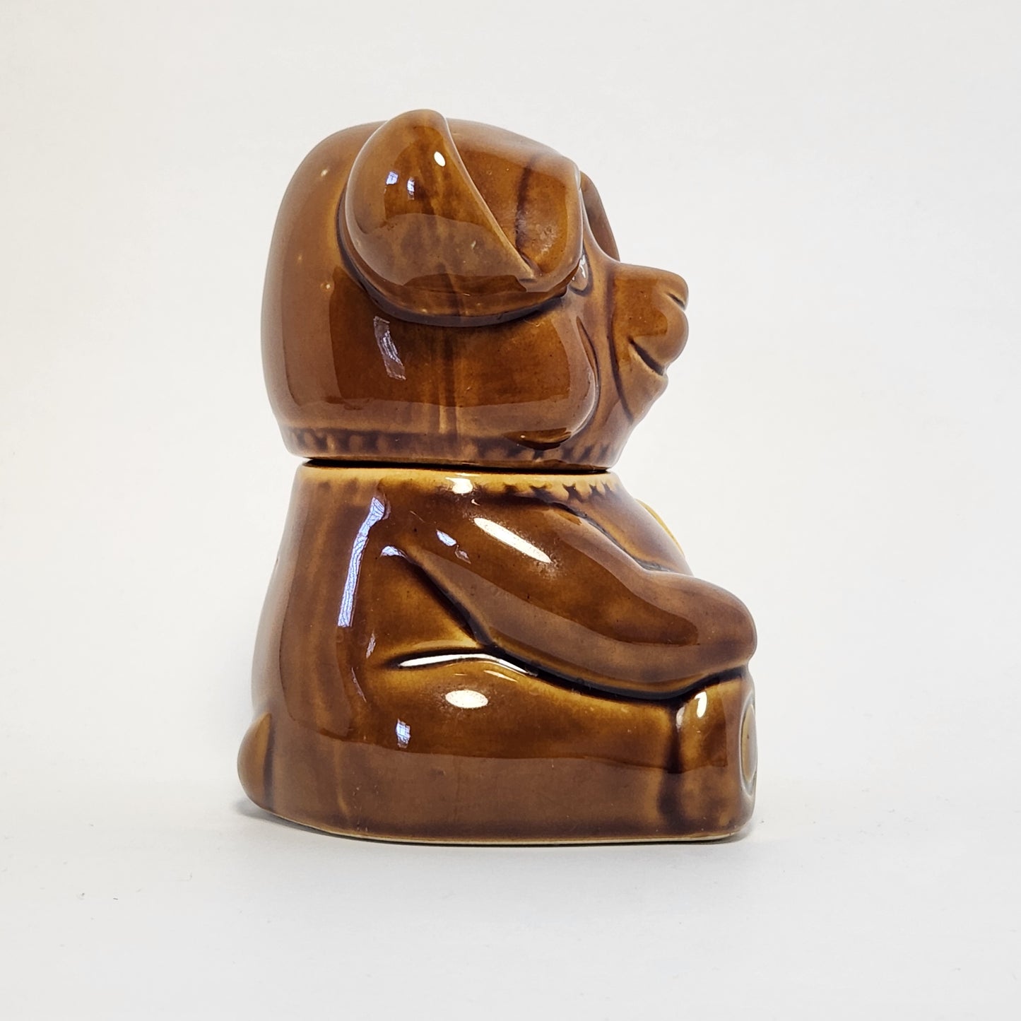 Houston Foods - Ceramic Honey Pot Teddy Bear 1982