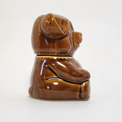 Houston Foods - Ceramic Honey Pot Teddy Bear 1982