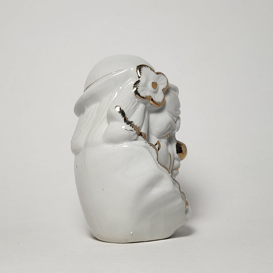 GOT - Porcelain White and Gold Clown Head Bust Figurine