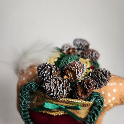 Annalee Mobilitee Dolls - Reindeer Doll with Pinecones 2004