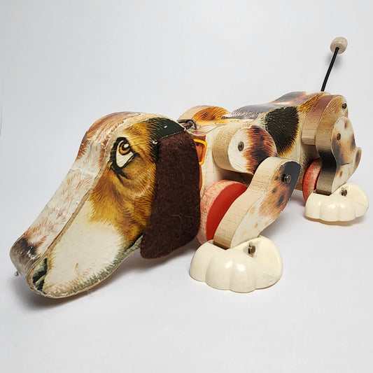 Fisher Price - Wooden Snoopy Dog Pull Toy 1961