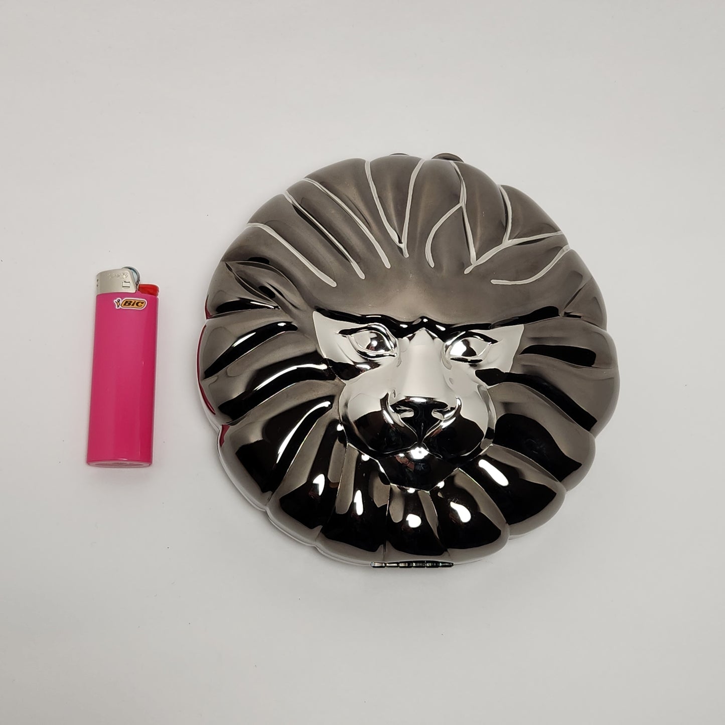 Columbine - Black Lion's Head Hard Shell Crossbody Bag