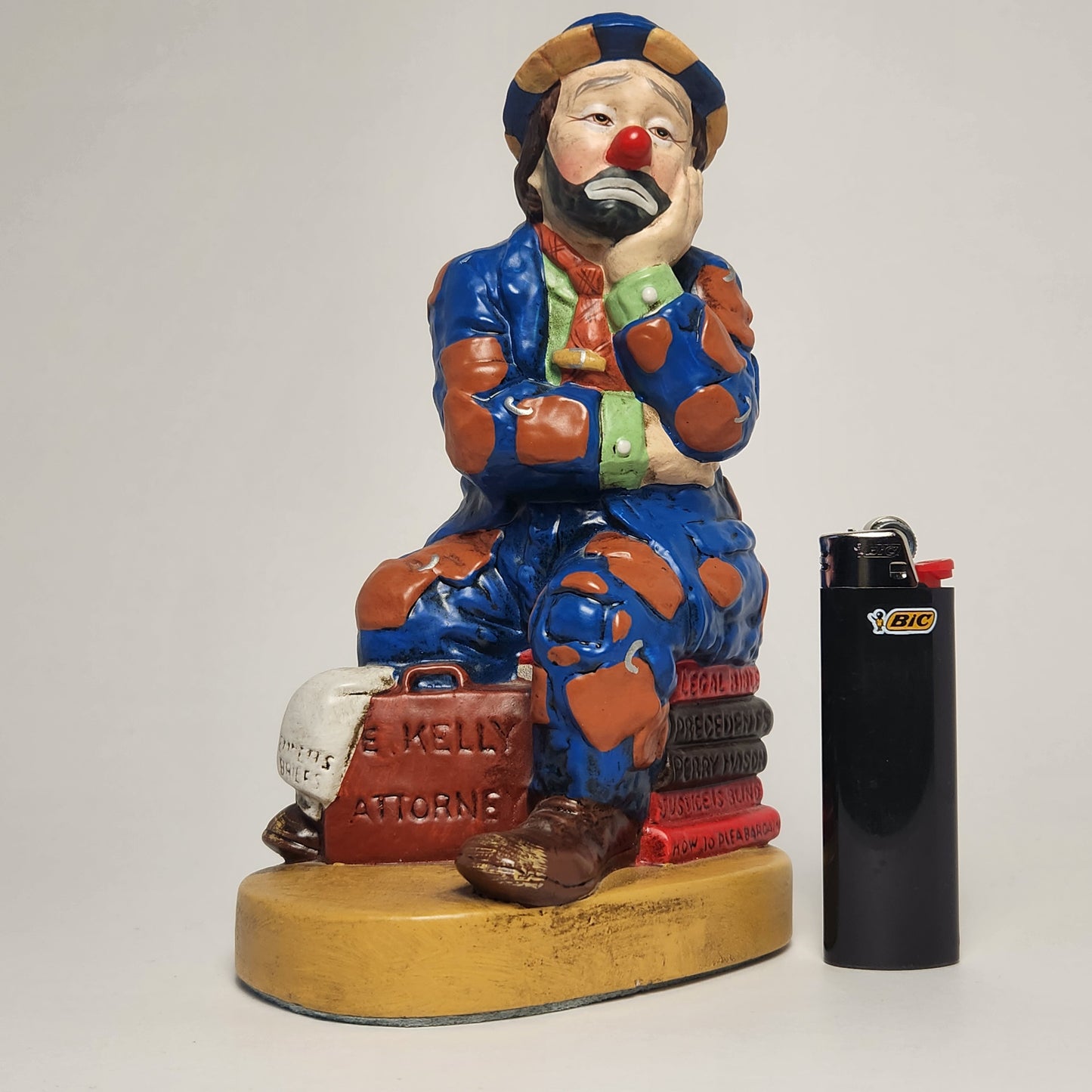 Emmett Kelly Jr. - Dave Grossman - Porcelain Clown Lawyer Figurine 1988