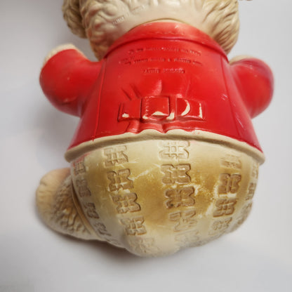 Arrow Rubber and Plastics Corporation - Edward Mobley - Red Bear Rubber Squeak Toy 1962