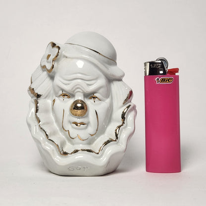 GOT - Porcelain White and Gold Clown Head Bust Figurine