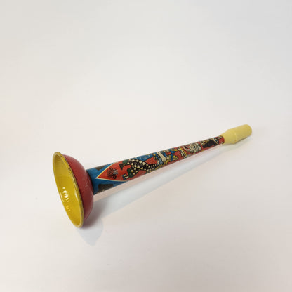 US Metal Toy Manufacturing Company - Tin Lithographed Clown Horn Noisemaker Toy (Red)