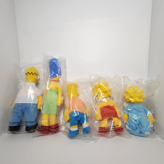 The Simpsons - Matt Groening - Burger King Plush Dolls 1990 Set of 5