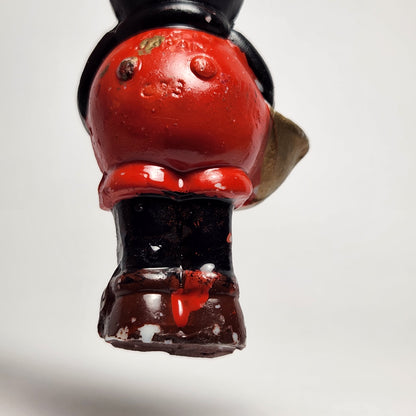 Porcelain Bisque Mickey Mouse Playing Horn Figurine 1930s