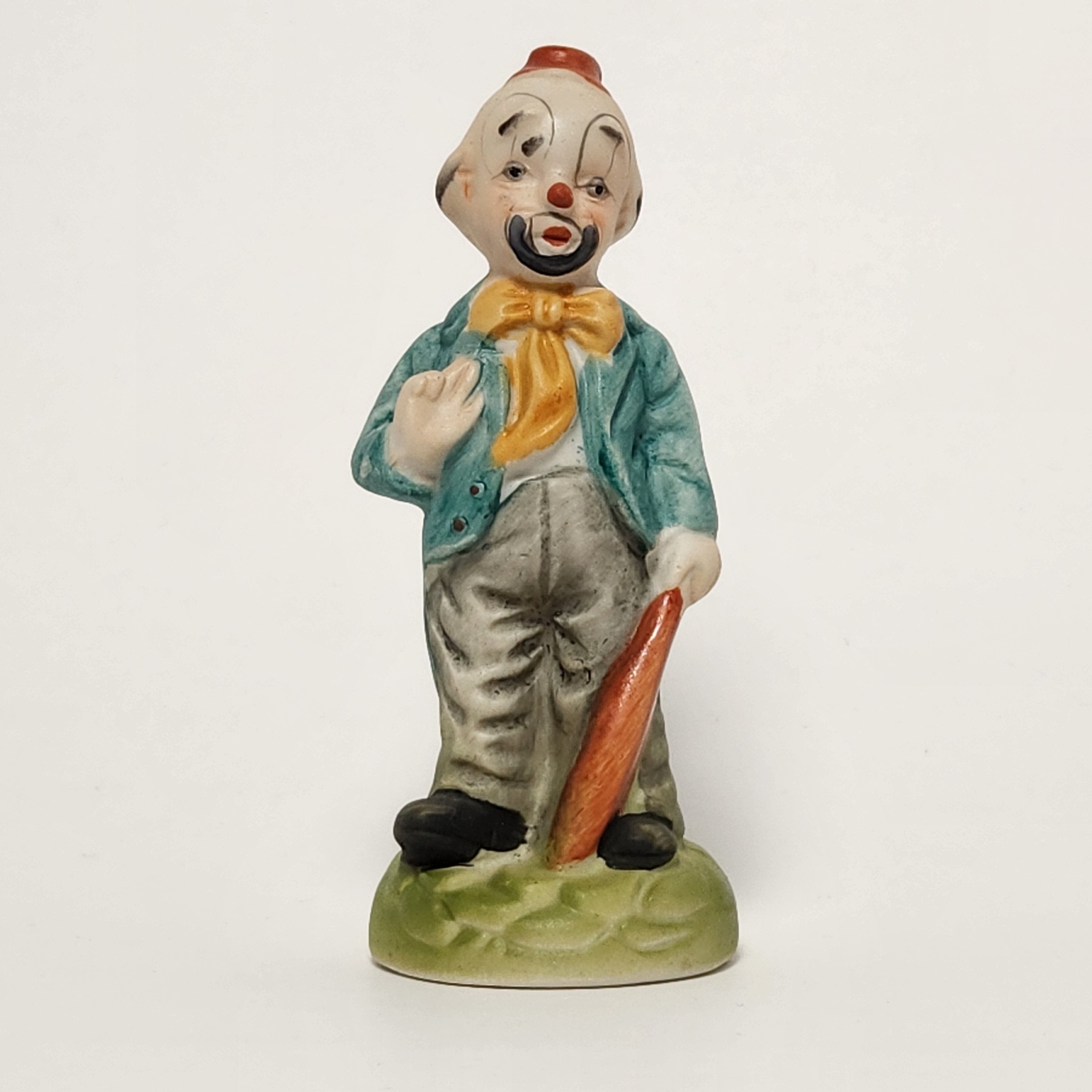 Clown with Umbrella Porcelain Bisque Figurine – Attic Katz