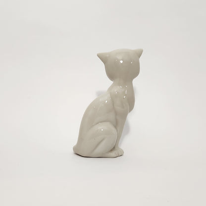 Enesco - Porcelain White Cat Figurines Set of 2