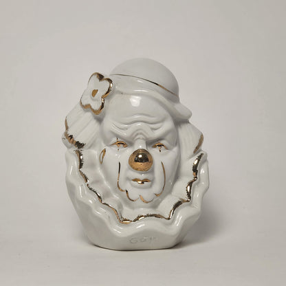 GOT - Porcelain White and Gold Clown Head Bust Figurine