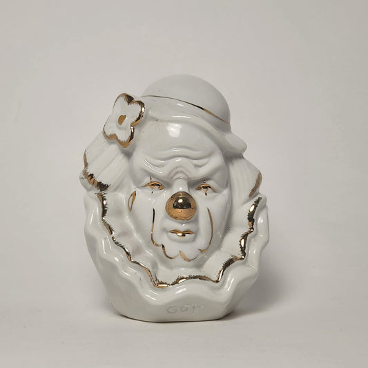 GOT - Porcelain White and Gold Clown Head Bust Figurine