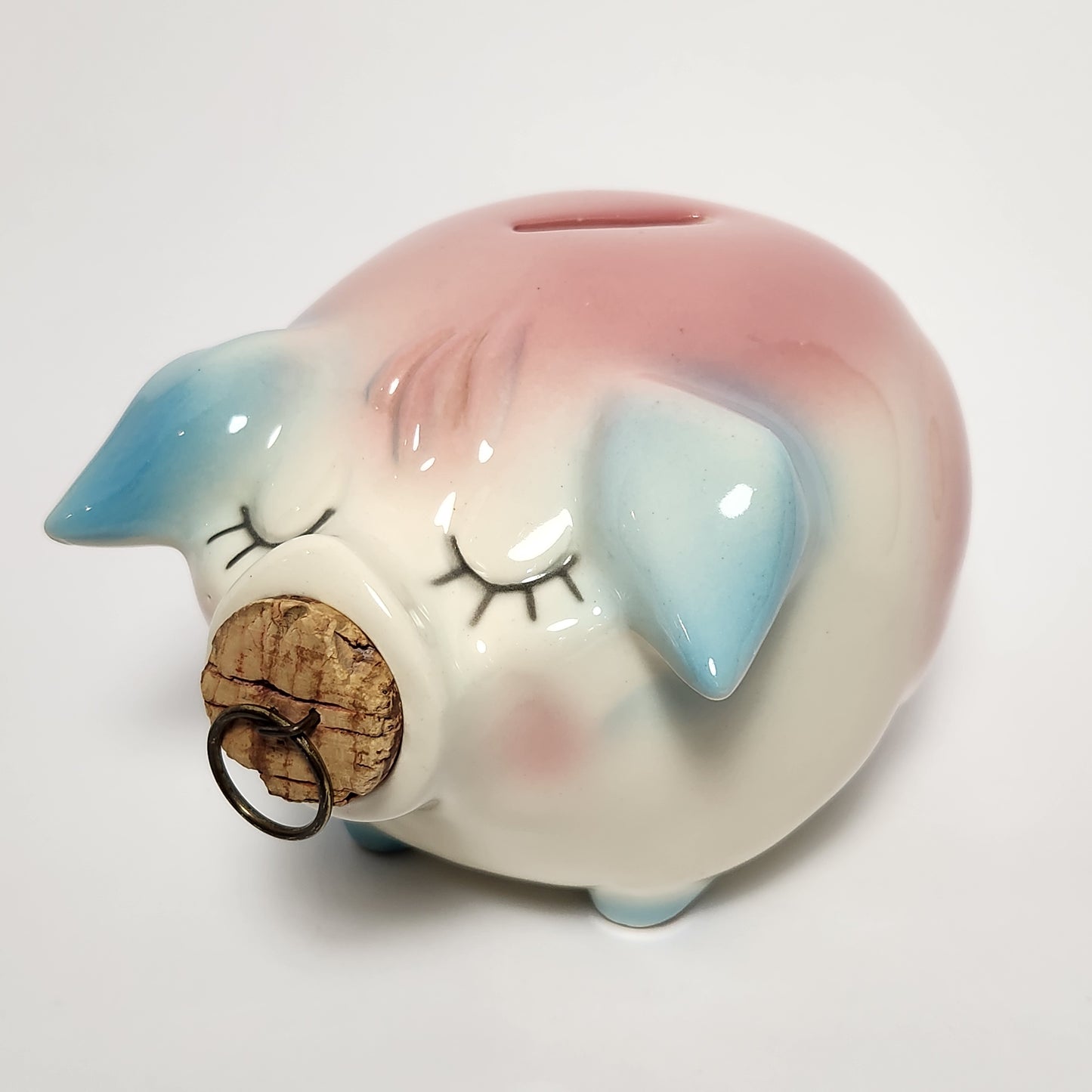 Hull Leeds - Pink Corky Pig Ceramic Piggy Bank 1957