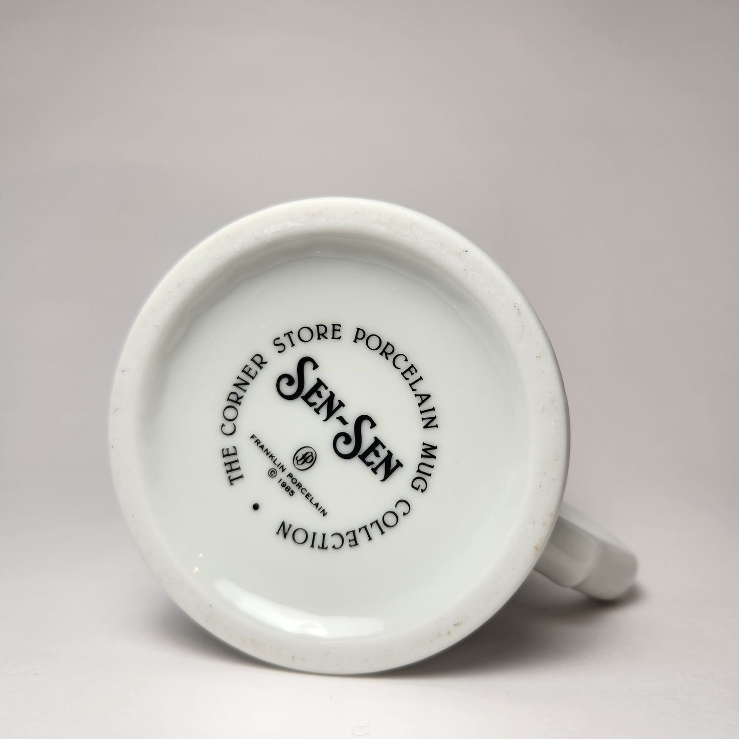 The Corner Store Porcelain Mug Collection - Sen-Sen Throat Ease Breath Perfume (Franklin Porcelain) 1985