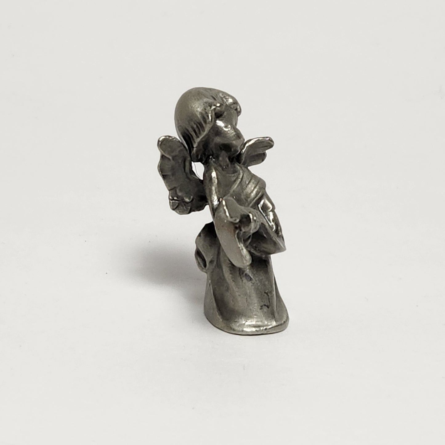 Pewter Angels with Instruments Figurines Set of 2