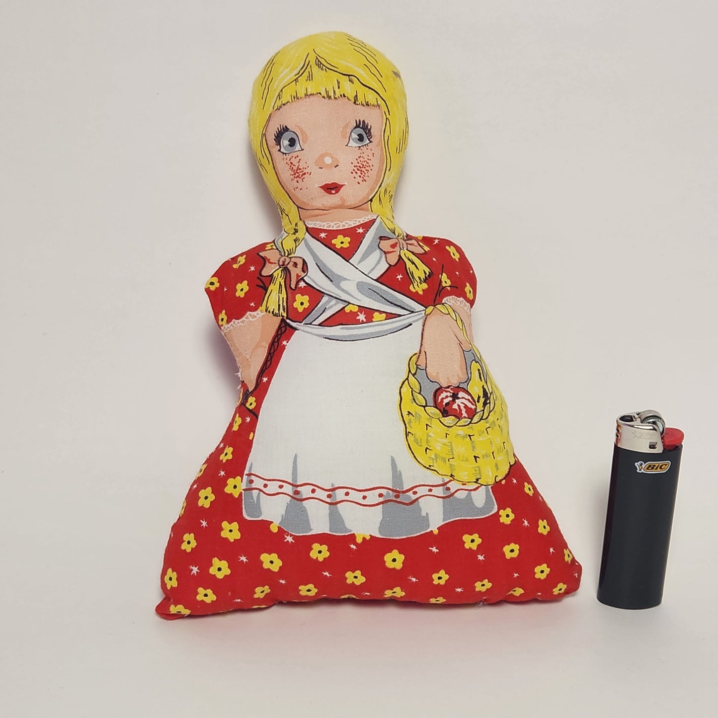 Handmade Red Riding Hood, Grandmother and Big Bad Wolf Plush Pillow Dolls Set of 3