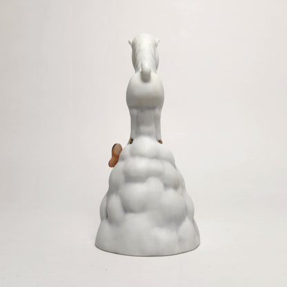 Enesco - Unicorn on Cloud with Butterfly Porcelain Bisque Bell