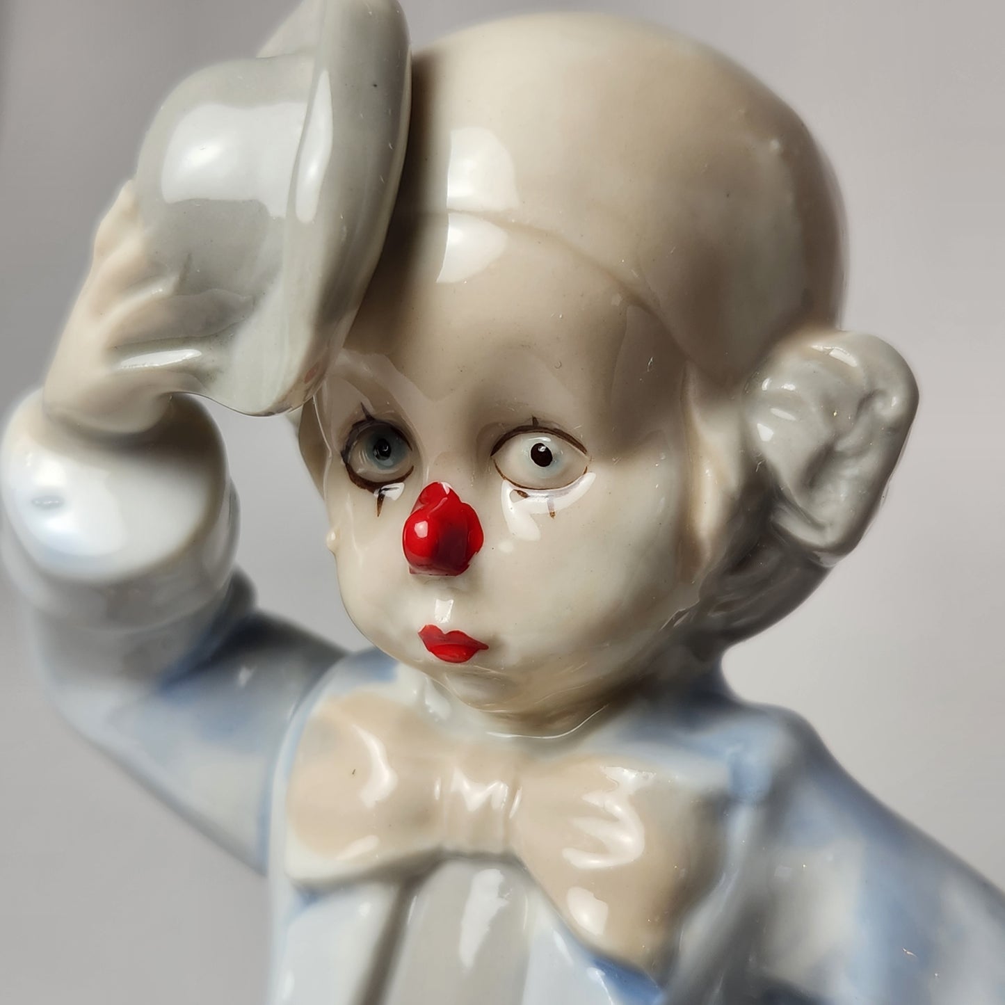 Price Products - Porcelain Clown with Cane & Dog Figurine