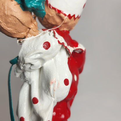 Handmade Paper Mache Clown with Balloons