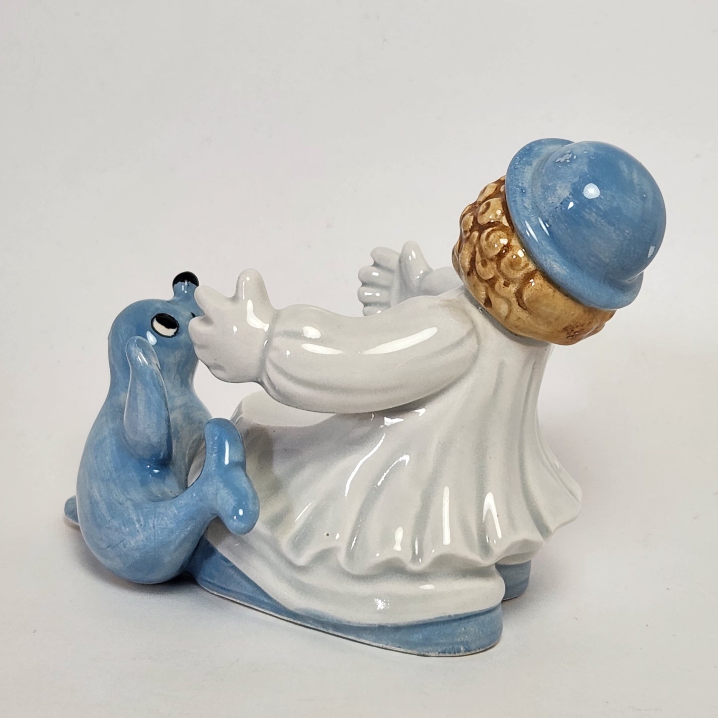 Fitz and Floyd - Clown with Seal Candle Holder 1978