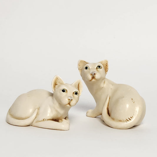 Harmony Kingdom - Adam Binder - Marie and Pierre Cat Figurines 2001