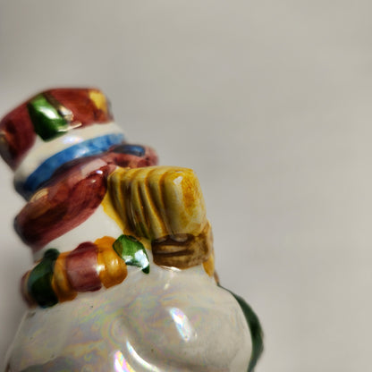 Iridescent Snowman Salt and Pepper Shaker Set