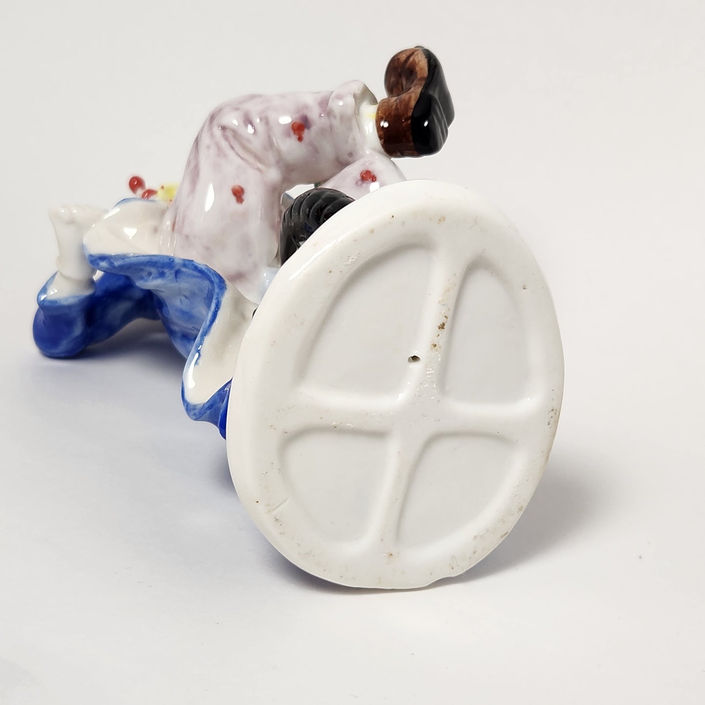 Ceramic Clown on Unicycle Figurine