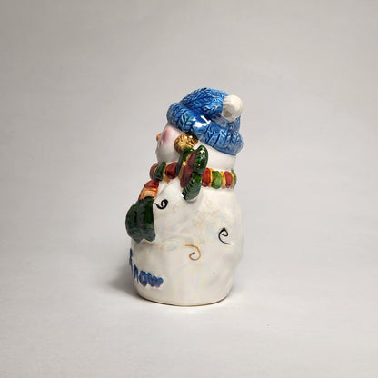 Iridescent Snowman Salt and Pepper Shaker Set