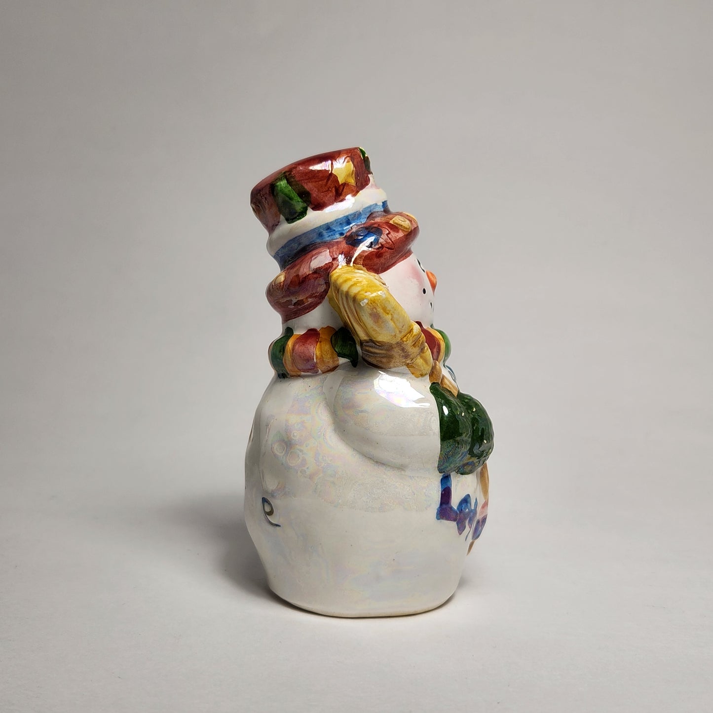 Iridescent Snowman Salt and Pepper Shaker Set