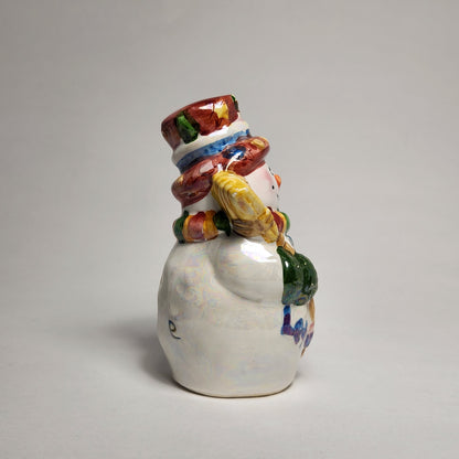 Iridescent Snowman Salt and Pepper Shaker Set