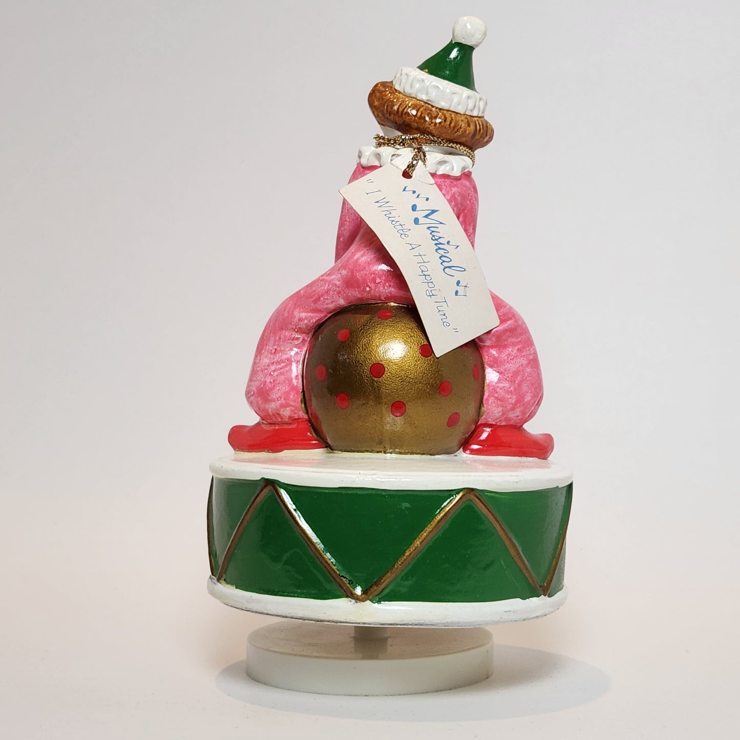 Gift World of Gorham - Ceramic Clown on Gold Ball Rotating Music Box