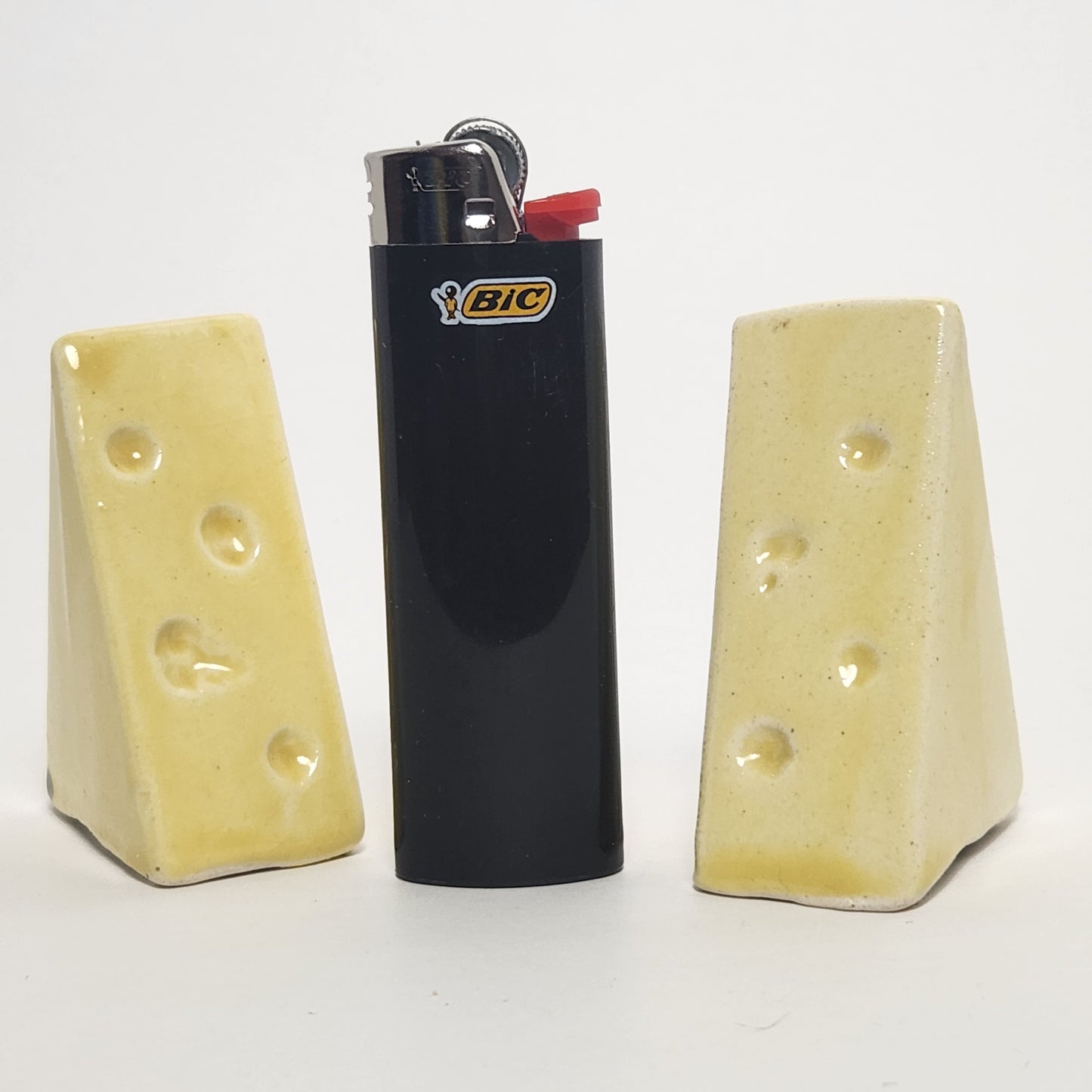 Ceramic Cheese Salt and Pepper Shaker Set