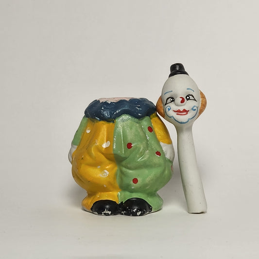 Ceramic Clown Bobblehead Coin Bank Figurine