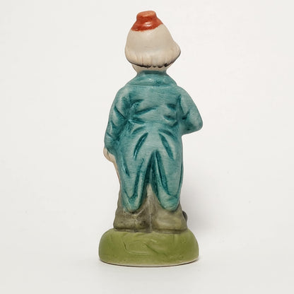 Clown with Umbrella Porcelain Bisque Figurine