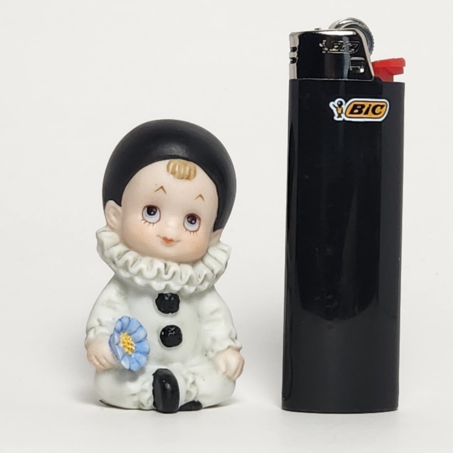 Enesco - Pierrot Clown with Flower Porcelain Figurine