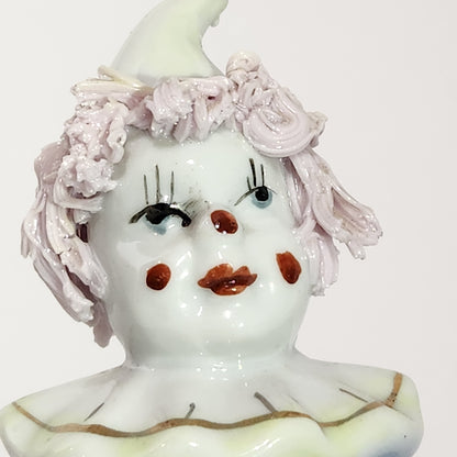 Spaghetti Hair Clown with Accordion Figurine