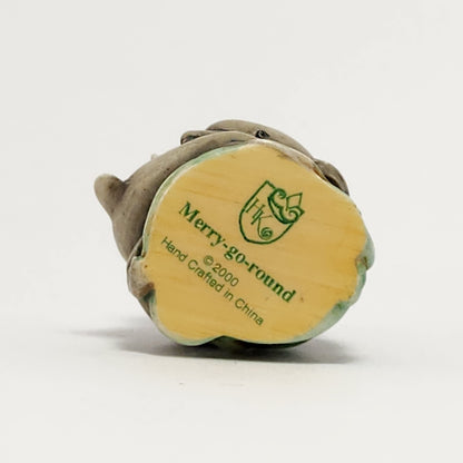 Harmony Kingdom - Sherman Drackett - Merry-Go-Round Dolphin Trinket Box 2000