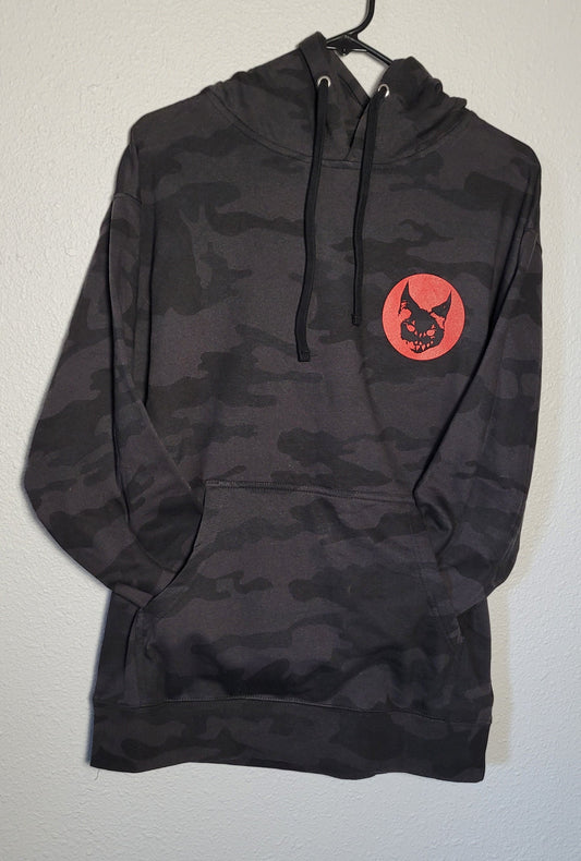 BANGcreated! - ALL HAIL LUCYFUR - Heavyweight Black on Black Camo Hoodie