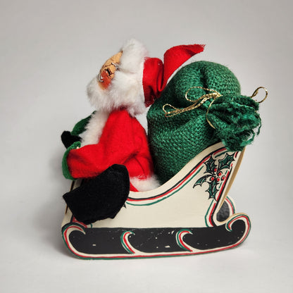 Annalee Mobilitee Dolls - Santa Claus Doll with Sleigh 1979