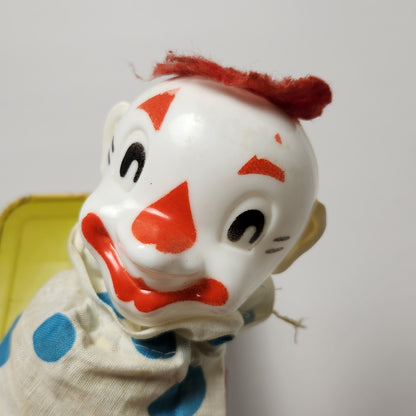 Mattel - Metal Clown Wind-Up Jack in the Box Toy 1951 (NON WORKING)