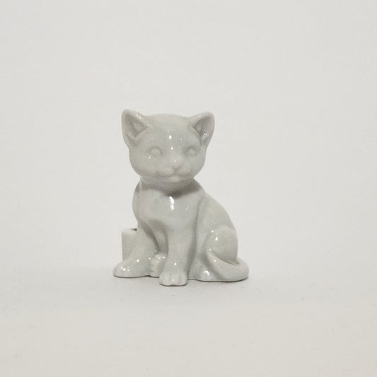 Porcelain White Cat Match Holder