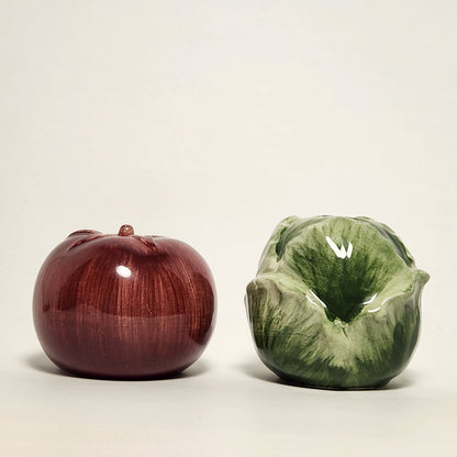 CIC - Cabbage and Tomato Ceramic Salt and Pepper Shaker Set