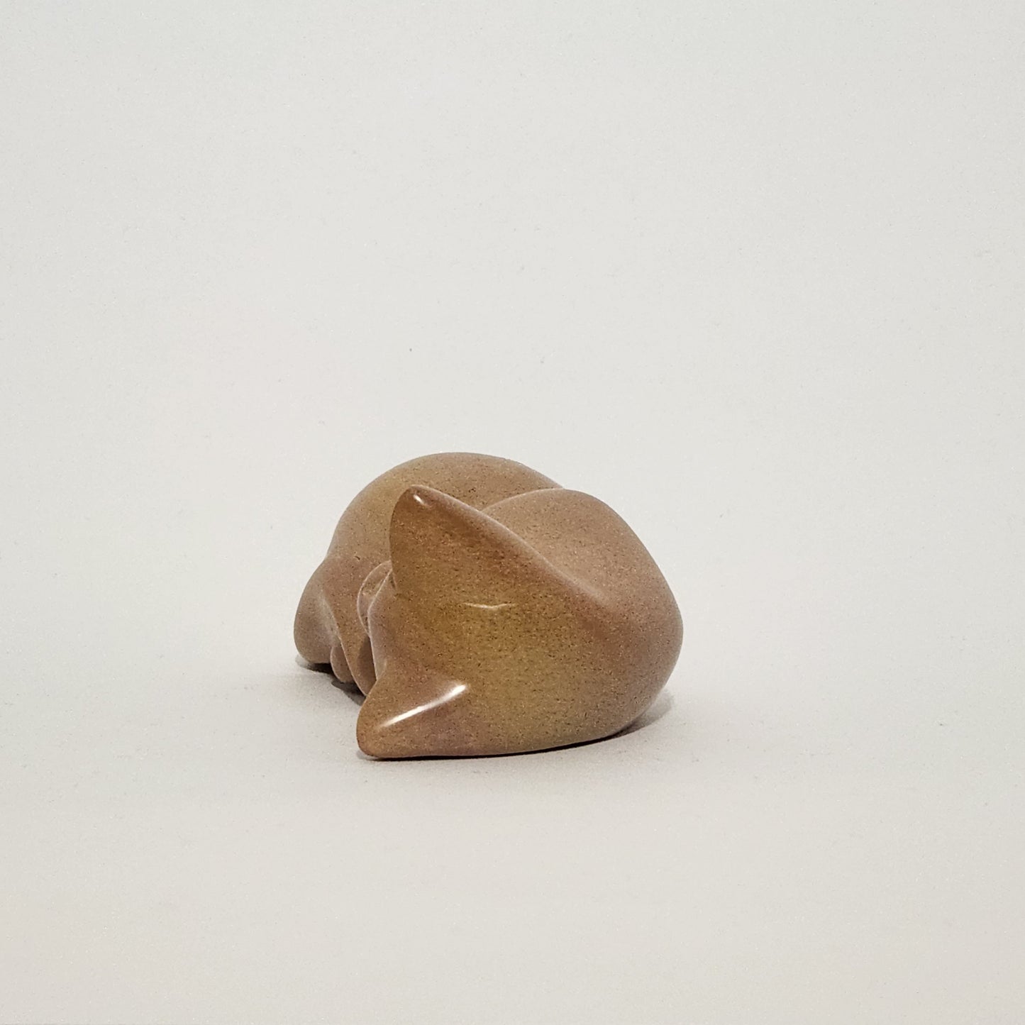 Martin Gaiti - Hand-Carved Stone Sleeping Cat Sculpture