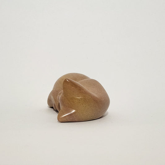 Martin Gaiti - Hand-Carved Stone Sleeping Cat Sculpture